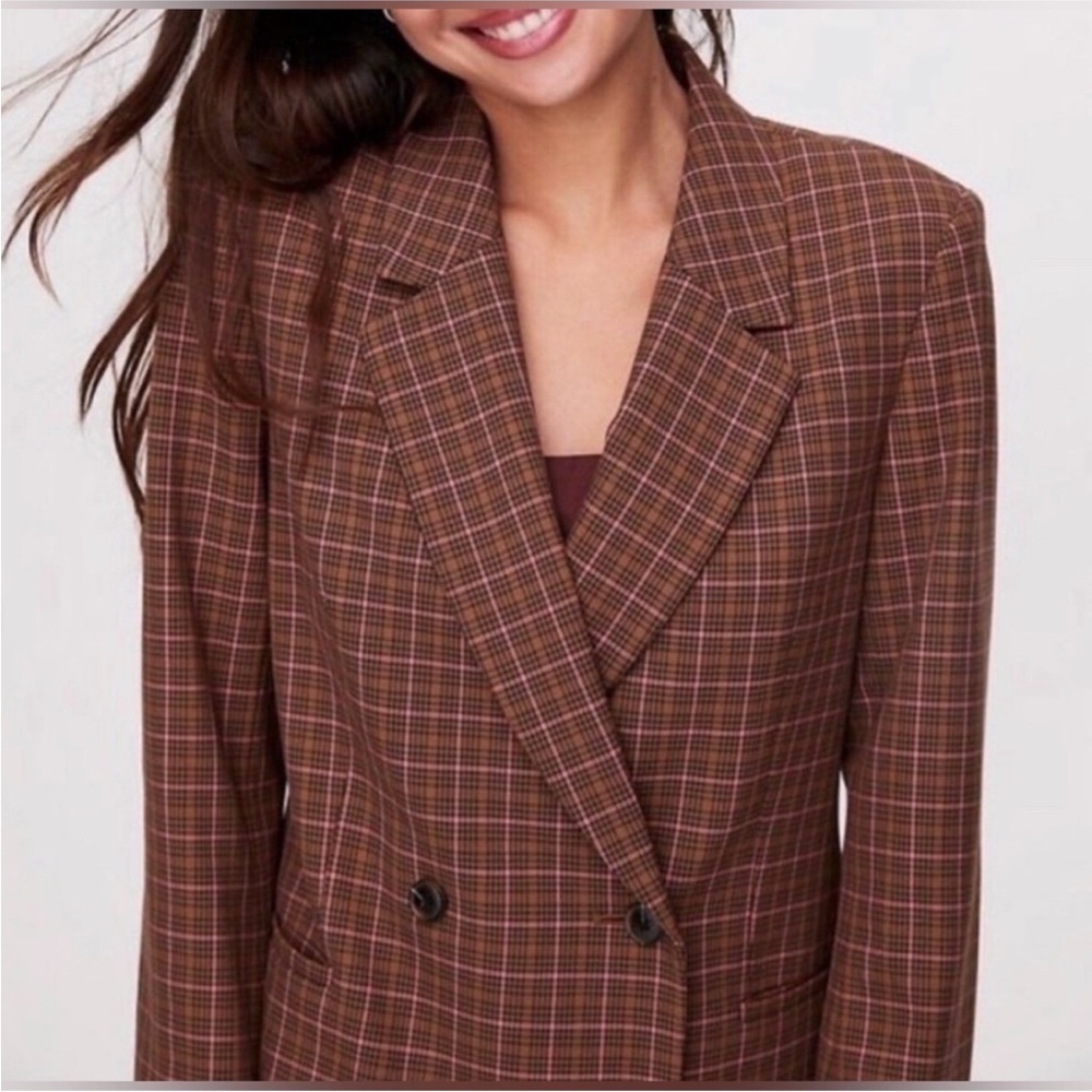 Wilfred New Generation wool blend plaid blazer L